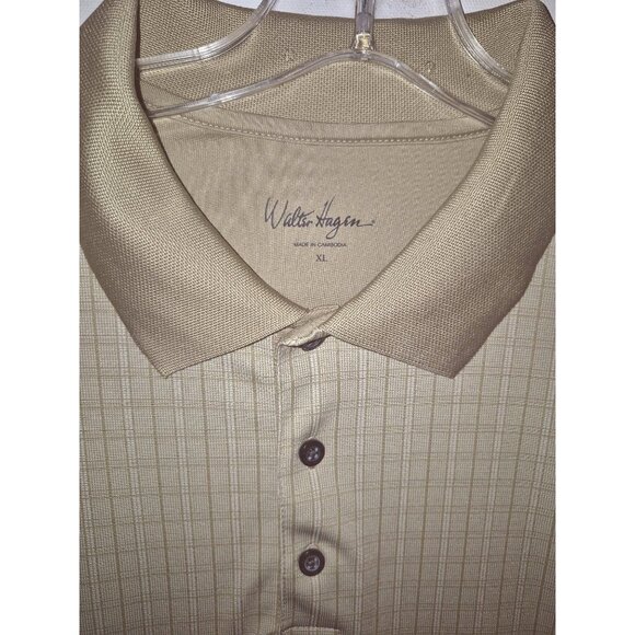 Walter Hagen Mens XL Beige Short Sleeve Polo Shirt Golf - Picture 1 of 8